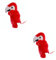 BESTonZON 2 STK Cartoon-Fingerpuppen interaktives Spielzeug kinderspielzeug Kinder spielsachen Plüschtiere Papagei Fingerpuppen Tierische Fingerpuppen Modellieren Marionette Handpuppe rot