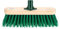 HOMESHOPA 12 Wooden Broom Head Stiff PVC Bristle Brush, Replacement Wooden Broom Head, Indoor Outdoor Stiff Bristle Floor Sweeping Brush with Plastic Fixing Bracket Connector