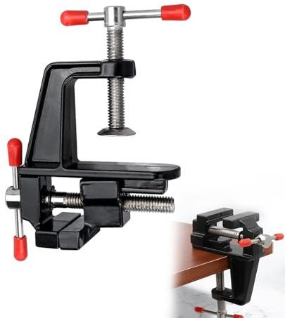 Mini Morsa da Tavolo in Lega di Alluminio - Strumento per Modellismo, Gioielli e Riparazioni Fai da Te con Apertura Regolabile