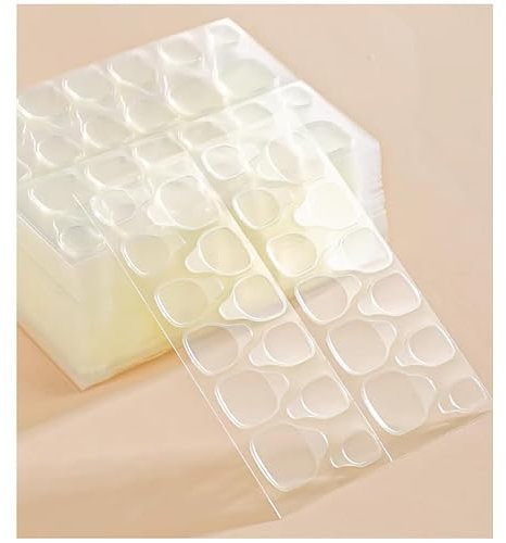 720 Pcs Autocollant D'Ongle de Colle Double Face, Patch Faux Ongles, Autocollant d'Ongle Adhésif Transparent