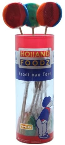 Holland Foodz Regenbogen Lutscher mit Fruchtaromen 50g 10 Stück