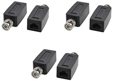 Rheross 3X CCTV Kamera Koaxialer BNC RJ45 UTP Cat5 Aktive Video Balun Uebertragung