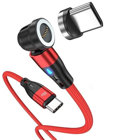 USB C to USB C Super Fast Charging Magnetic Charging Data Cable, Type C 60W 20V/3A PD Magnetic Phone Charger Cable for Samsung S22/Laptop/l-Pad (3.3ft)