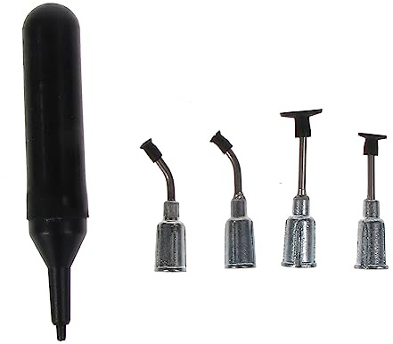 Black Rubber IC Pick Up Vacuum Sucking Pen with 4 Suction Headers for Capacitor Resistor Chip Soldering Sucker Tool