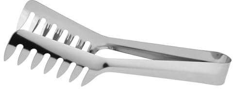 Stainless Steel Utensils, Kitchen Gadgets for Pasta, Easy Grip Serving Tongs, Professional Cooking Tongs, Non-Slip Pasta Server, Cooking Tongs for Noodles, Cooking, Home, Hotel 20.5x3.5cm