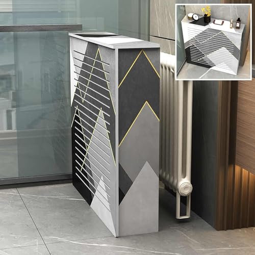 USFJATI Heizkörperverkleidung,Heizung Abdeckung,Regal über Heizkörper,Heizungsabdeckung,Heizung Heizkörper Abdeckung Schutz, einfache Montage,für Büro Flur Wohnzimmer(L70*H70*T20CM/27 * 27 * 8IN)