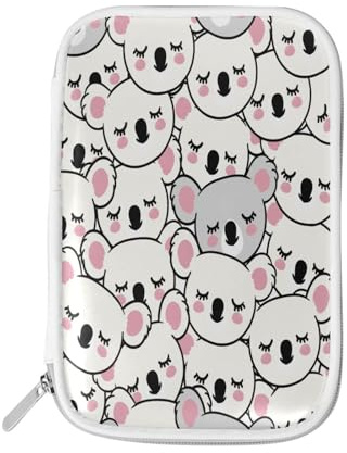 Federmäppchen mit niedlichem Koala-Bären-Halter, Federmäppchen, Koala-Tier-Reißverschluss, Schreibwaren, Reisetasche, Organizer, Kosmetiktasche für Schule, Mädchen, Jungen, multi, Size：9(L)x5.5(W)