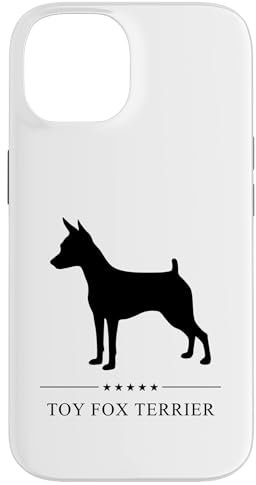 Hülle für iPhone 14 Toy Fox Terrier Hund, schwarze Silhouette