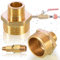 Brateuanoii 2 Pièces Raccord Male Male 1/2’’ x 1, Mamelon Laiton Brut Réduit Double Mâle 15/21-26/34, Mamelon Hexagonal En Laiton, Double Mâle Joint De Tuyau Fileté Avec Hexagone AG/AG