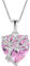 FJ Collier en argent sterling 925 avec pendentif arbre de vie en forme de cœur et pierre de naissance - Cadeau pour femme, Zircone cubique, Tourmaline