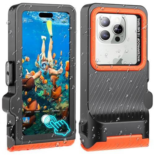 ZLiME Coque de Téléphone de Plongée Professionnelle Pochette Étanche Smartphone, IPX8 Pochette Téléphone Étanche Housse sous-Marin Étui de Protection pour iPhone 16e 16 Pro Samsung S25 S24