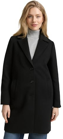 TOM TAILOR Damen 1046603 Wollmantel mit Eingriffstaschen