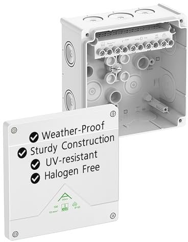 Spelsberg Abox 100-10² – Professionelle IP66-Abzweigdose mit erhöhtem Schraubklemmenblock – VDE-zertifiziert, interne Befestigungspunkte für Industrie & Außenbereich (Grau)