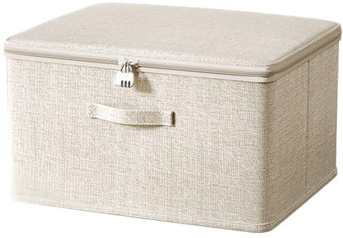 Abschließbare Box, Verschließbare Box,Box mit Schloss, Aufbewahrungsbox Stoff, Aufbewahrungsbox Mit Deckel, Box Abschließbar, Abschließbare Kiste, Abschliessbare Box Für Kleidung Toys (40*30*21cm)