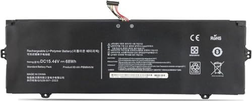 AA-PBMN4VN Laptop Battery Compatible for Samsung Galaxy Book Pro 360 15 15.6 NP950XDB NP950XDB-KA1US NP950XDB-KB1US NP950XDB-KC5US NP950XDB-KC3US NP950QDB NP950QDB-KB1US Series(15.44V 68Wh)