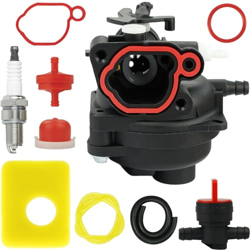 JRISBO Rasenmäher Vergaser für Briggs Stratton 450e 550e 300e 500e 575e 600e, Ersatzteile 799583 Vergaser Kit Kompatibel mit Briggs & Stratton Motor 125cc 140cc 08P502 09P602