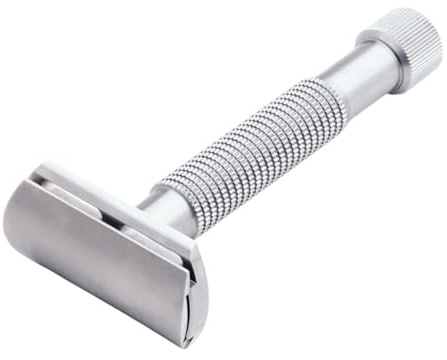 Rex Supply Co. Envoy XL Rasierhobel aus Edelstahl mit Doppelklinge–3-teiliger Rasierer mit langem Griff | Hochwertiger Nassrasierer mit fester Klinge für Männer | Sanfte, bequeme und gründliche Rasur