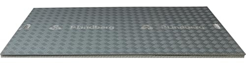 P. Lindberg Bodenschutzmatten, Belastbarkeit 8t, 200×110×0.8 cm, 4er-Pack | Robuste Kunststoff-Straßenplatten mit Tragegriffen, rutschfeste Zugangsmatten für Bagger, Bauwesen, Einfahrten, Rasenschutz