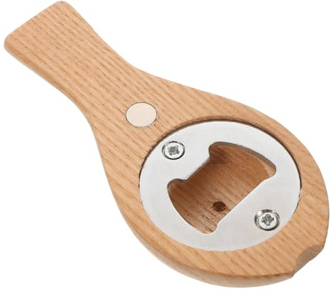 TOGEVAL Wooden Fish Shape Refrigerator Bottle Opener with Strong Magnetic Back for Fridge Reliable Wall-Mounted Beer Opener Gadget for Parties Outdoor Picnics and Gift Ideas