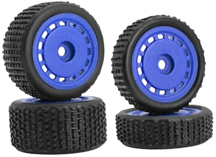 Hellery 4X Premium Ersatzteile für RC Micro B Felgen 244016 1:24 (7mm Sechskantmutter) Zubehör für RC Autos Und Trucks, Blau