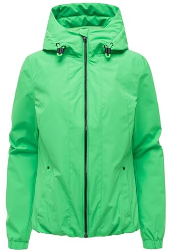 MARIKOO Damen Übergangsjacke (XS-3XL) wasserabweisend, mit Kapuze, 3 Taschen - N134