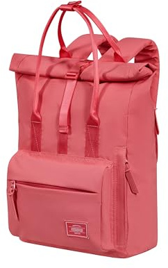 American Tourister Urban Groove UG16 Puff - Damen Rucksack mit verstecktem Rückenfach, Freizeitrucksack für Alltag, 17 L, Pink Glitch