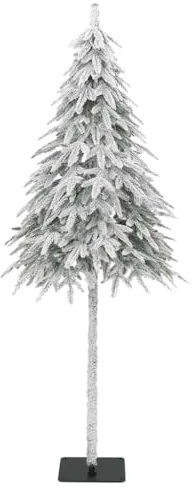 Albero di Natale artificiale innevato, 150 cm, con 147 punte in polietilene, supporto in metallo, tronco effetto legno, per interni ed esterni, decorazione dell'Avvento per soggiorno, balcone