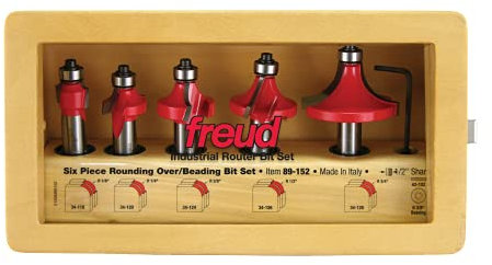 Freud 89 – 100 3-piece Round over and Beading router bit set, 89-152 1W, 1V