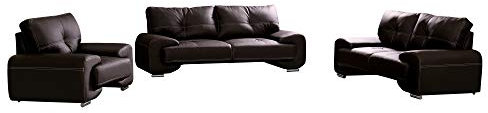 mb-moebel Polstergarnitur Sofa Set 3er & 2er & Sessel 3-2-1 Wohnlandschaft 3-Sitzer und 2-Sitzer Möbel Set - Florida LUX (Weiß)