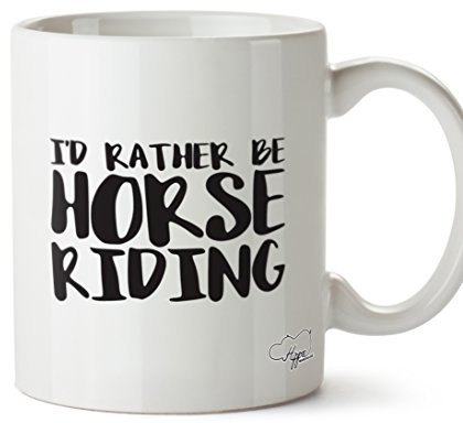 Hippowarehouse I'd Rather Be Horse Riding Printed Mug Cup Ceramic 10oz