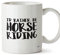 Hippowarehouse I'd Rather Be Horse Riding Printed Mug Cup Ceramic 10oz