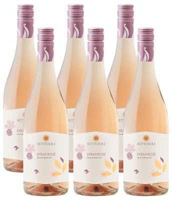 Settesoli Syrah Rosé vegan – Trockener leichter Roséwein aus Sizilien (6 x 0,75L)