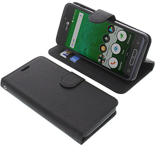 foto-kontor Housse Compatible avec Doro 8035 Style Livre Noir Coque de Protection Portefeuille