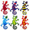 Juegoal Wanddekoration Gecko, Metall, 20,3 cm, 6 Stück, Metall, 6er-Pack