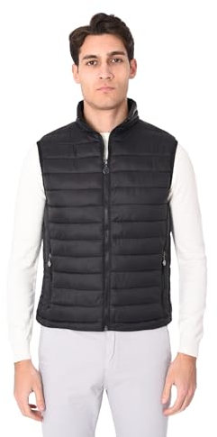 Ciabalù Smanicato Uomo Piumino 100 Grammi Senza Maniche Slim Fit (Nero, XXL)