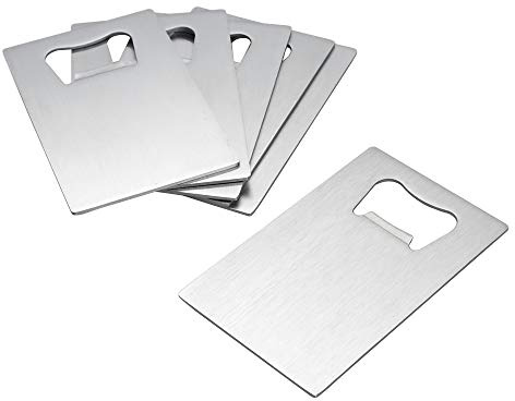 Cand Wallet Bottle Opener, Credit Card Casino Poker Beer Opener, 6 Packs