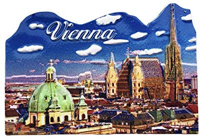 Österreich Wien 3D Kühlschrankmagnet Tourist Travel Souvenirs Handgemachte Harz Handwerk Magnetische Aufkleber Home Küche Dekoration Wien Kühlschrankmagnet Sammlung Geschenk