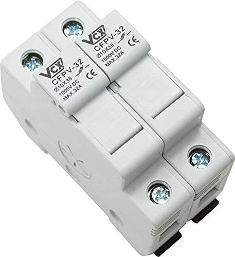 PV-SICHERUNGSHALTER BIS 32A 2-POLIG 1000V DC FÜR SICHERUNG 10X38 mm gPV