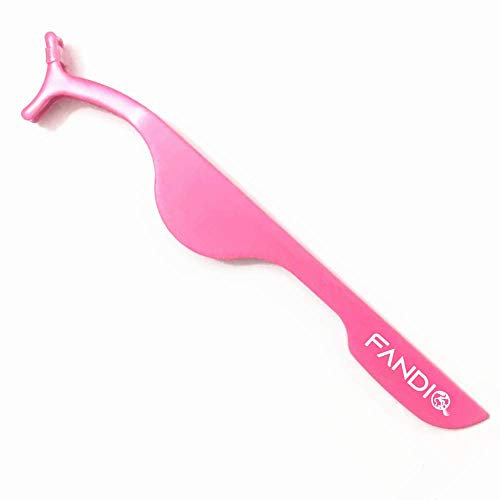 FANDIQ Pince à épiler professionnelle pour faux cils Rose