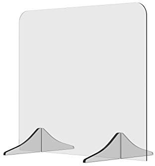 Solarplexius Trennwand Hustenschutz Niesschutz Virenschutz für Schreibtisch und Büro Thekenaufsatz Tischaufsatz Tresenaufsatz Antibakteriell Transparent Acrylglas (70 x 60 cm)