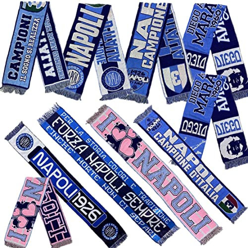 BrolloGroup Sciarpa daStadio Jacquard con Stampa Forza Napoli Scegli La Tua Preferita PS 30852