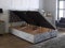 Luxurious Nights Ottoman Gas Lift Side Open Crushed Velvet Bed (4FT6 Double, Silver)