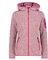 CMP Giacca in Knit-Tech da Donna con Cappuccio Fisso, Titanio-Bianco-Fucsia, 40