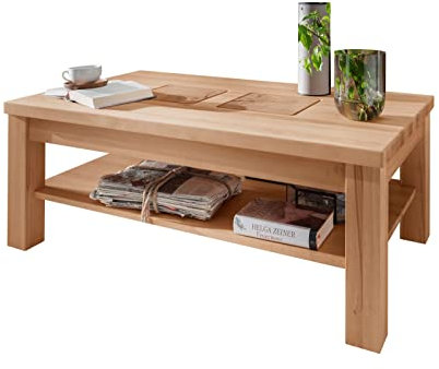 möbelando Couchtisch WZ-0315 aus Kernbuche in Natur geölt. Abmessungen (BxHxT) 118x45x70 cm