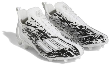 adidas Adizero Herren Fußballschuhe 12.0 Poison, Weiß/Silber Metallic/Schwarz, 7.5