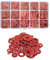 FEEIFOL 690 Stück Rot Stahl Papierfaser Flache Unterlegscheiben Set Isolationswascher Fiber Washer Sortiment Kit M2 M3 M4 M5 M6 M8