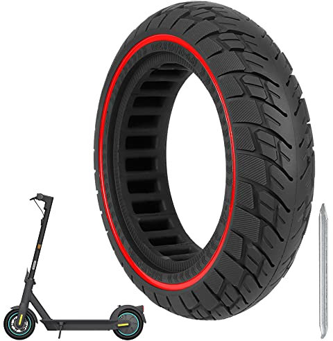 VOLOHAS 10 * 2.5 Vollreifen für Ninebot MAX G30D II Elektroroller 60/70-6.5 Solide Reifen für Max G30/g30 d/G30LP/G30LE/G30LE II/G30e 10 Zoll Vollgummireifen für ninebot max g30d 2 Zubehör (1 Stück)