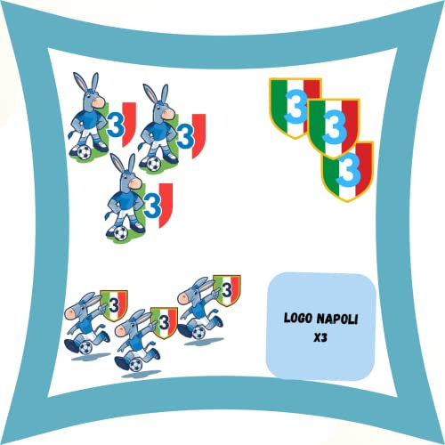 Butterfly Store - Set di 12 Adesivi Sagomati Stickers Napoli Campione Scudetto 2022/2023, per auto, moto, scooter, camera, play station, pc, cover cellulare ecc.