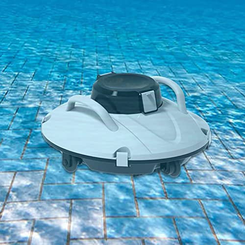 DEHIWI Robot Piscina Senza Fili,Robot Pulitore Piscina Elettrico,Aspirapolvere per Piscina Dura 110 Minuti,Doppio Motore,per Piscine Fuori Terra e Piscine interrate Fino a 85 m²