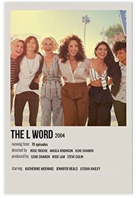 MSRV The L Word Vintage-Poster auf Leinwand, Schlafzimmer, Dekoration, Sport, Landschaft, Büro, Raumdekoration, Geschenk, ungerahmt: 30 x 45 cm